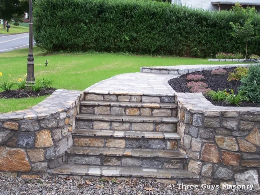 Three Guys Masonry natural stone project in Connecticut